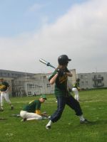 Christopher s'chauffe au baton - Baseball club de charleville mzires Ardennes